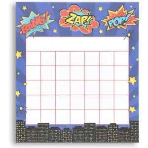 60-Pack Classroom Incentive Charts, Motivate Nice Behavior for Teachers Students, Hero Themed, 6x5.25