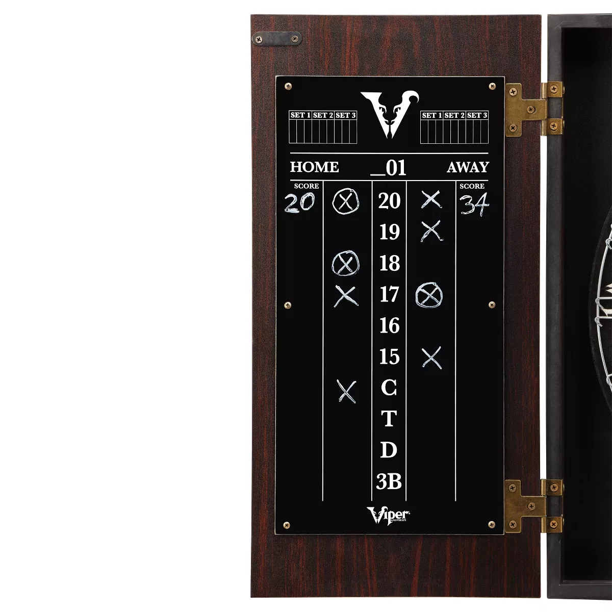 Viper Stadium Dartboard Cabinet with Shot King Sisal Dartboard