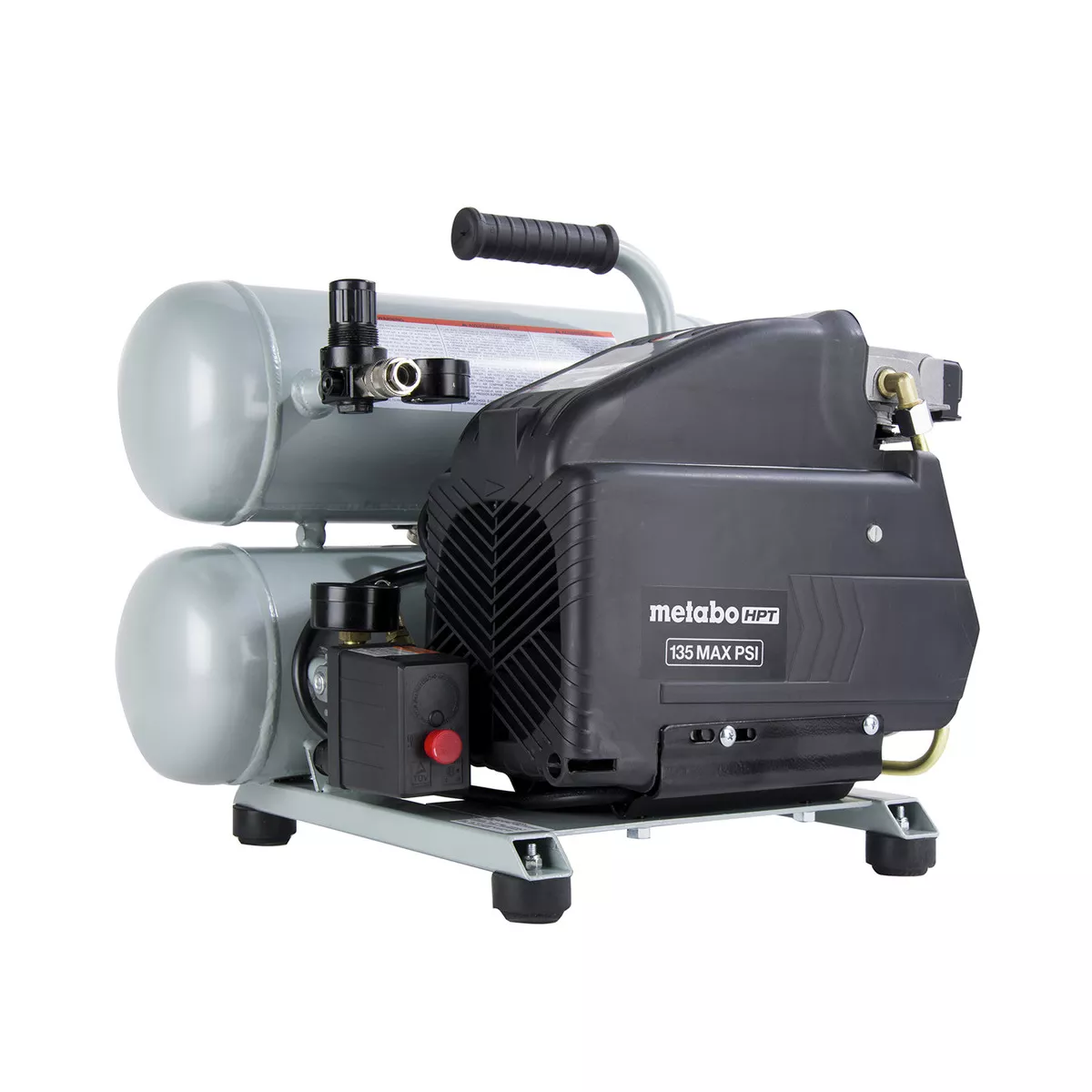 Metabo HPT EC99SM 2 HP 4 Gallon Oil-Lube Twin Stack Air Compressor