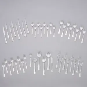 RiverRidge 46pc Non-Monogram Marina Silverware Set