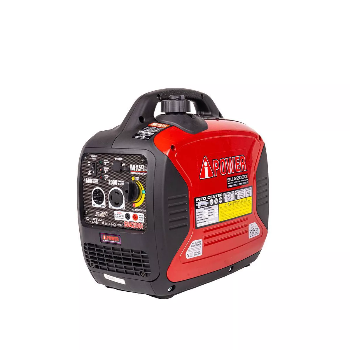 2000 Watt Ultra-Quiet Gasoline Powered Inverter Portable Generator With Parallel Capability - A-iPower