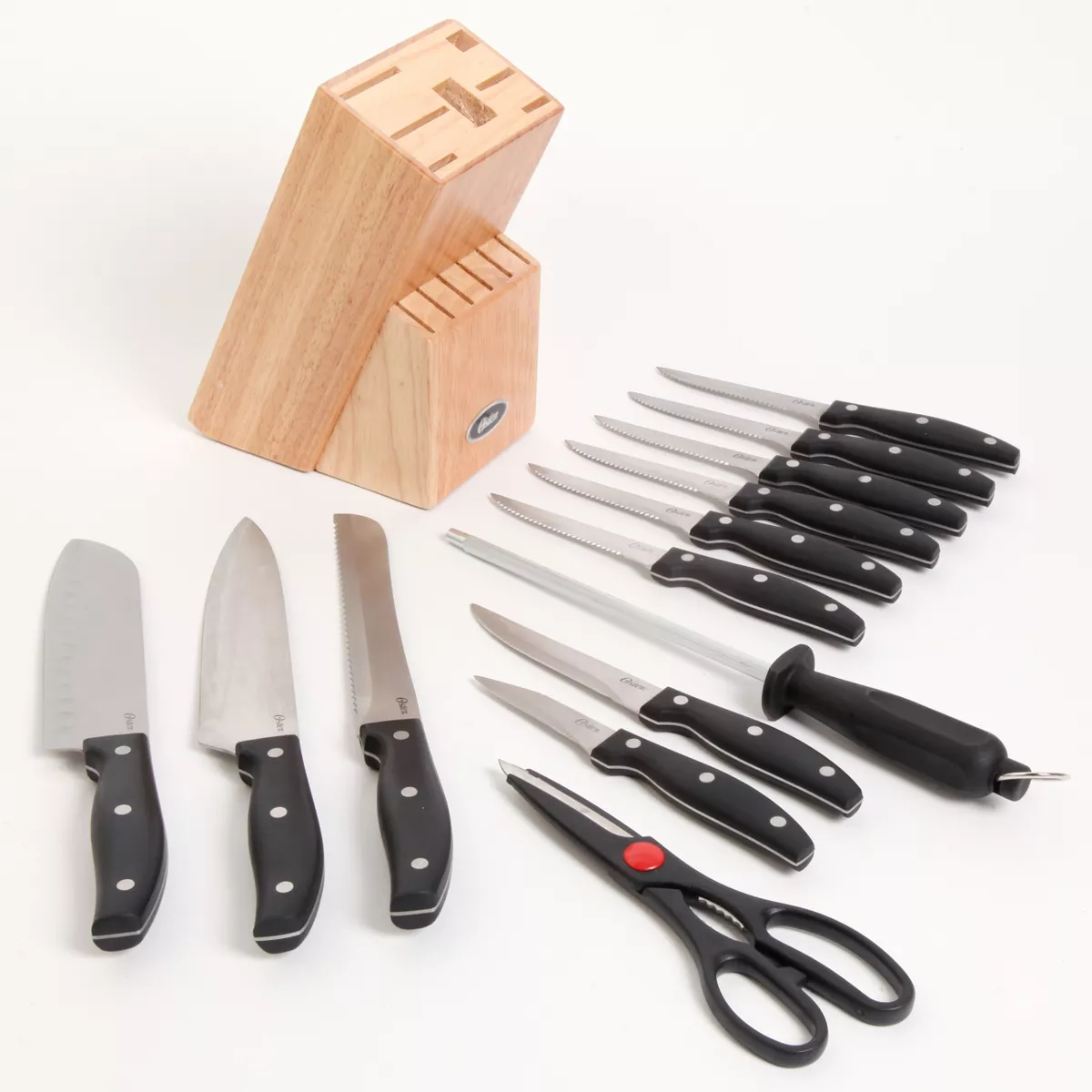 Oster Granger 14pc Stainless Steel Cutlery Set Black