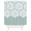 Honeycomb Shower Curtain Blue - Deny Designs