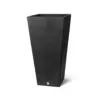 Algreen Valencia All-Natural 16.25-Inch Diameter by 31-Inches Tall Inside/Outside Decorative Square Planter Pot, Matte Black