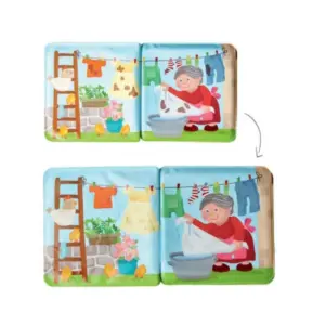 HABA Animal Wash Day - Magic Bath Book - Wipe with Warm Water and the