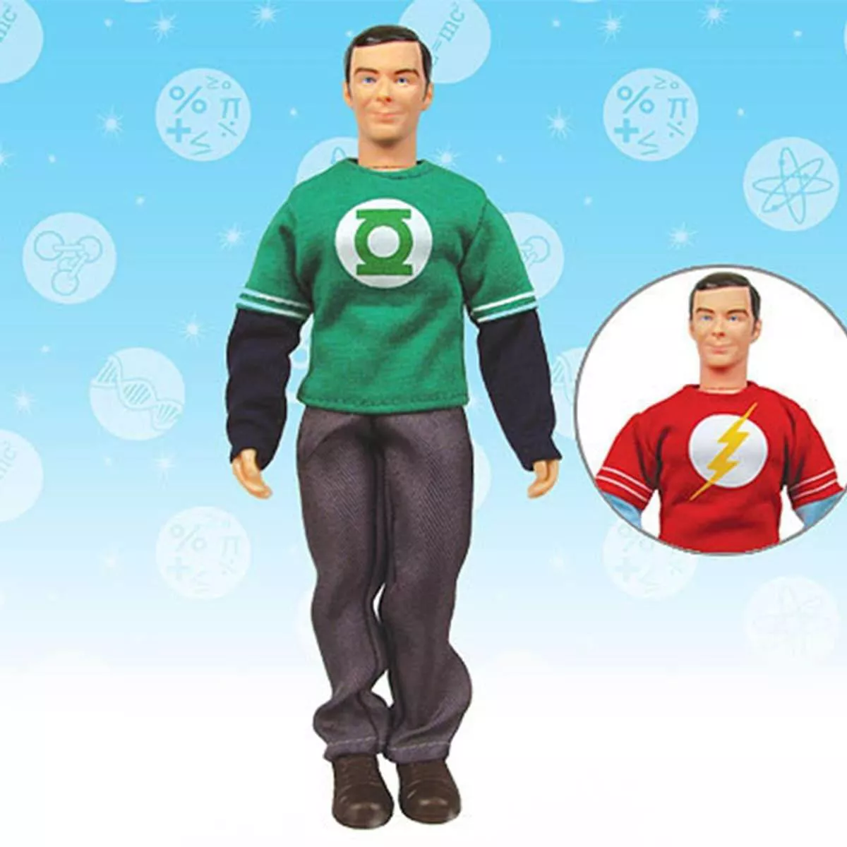 Bif Bang Pow Big Bang Theory Sheldon (Green Lantern/ The Flash) Retro Clothed 8