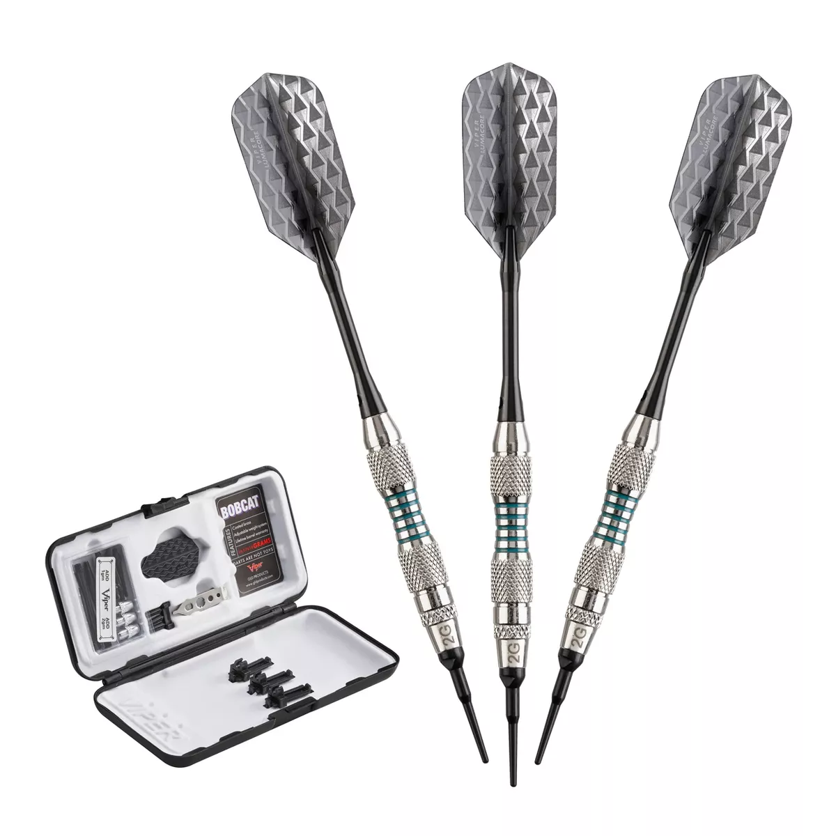 Viper Bobcat 18 Grams Adjustable Soft Tip Darts Rings - Green