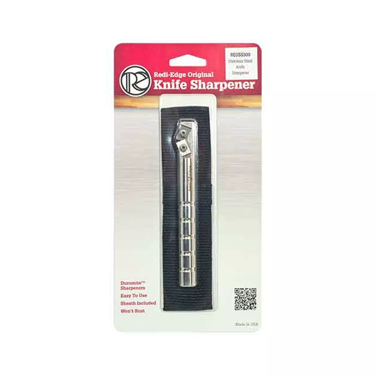 Redi-Edge Stainless Steel Knife Sharpener, Food Grade, 40 Degree Angle, REOSS500