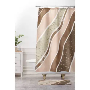 Marta Barragan Camarasa Abstract Dune Strokes Memory Foam Bath Mat Brown - Deny Designs