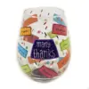 Tabletop 4.5" Many Thanks Stemless Wine Glass Lolita Hand Painted Enesco - Drinkware