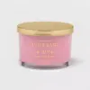 15oz Lidded Glass Jar Solid Color 3-Wick Candle Holy Basil and Rose - Opalhouse™