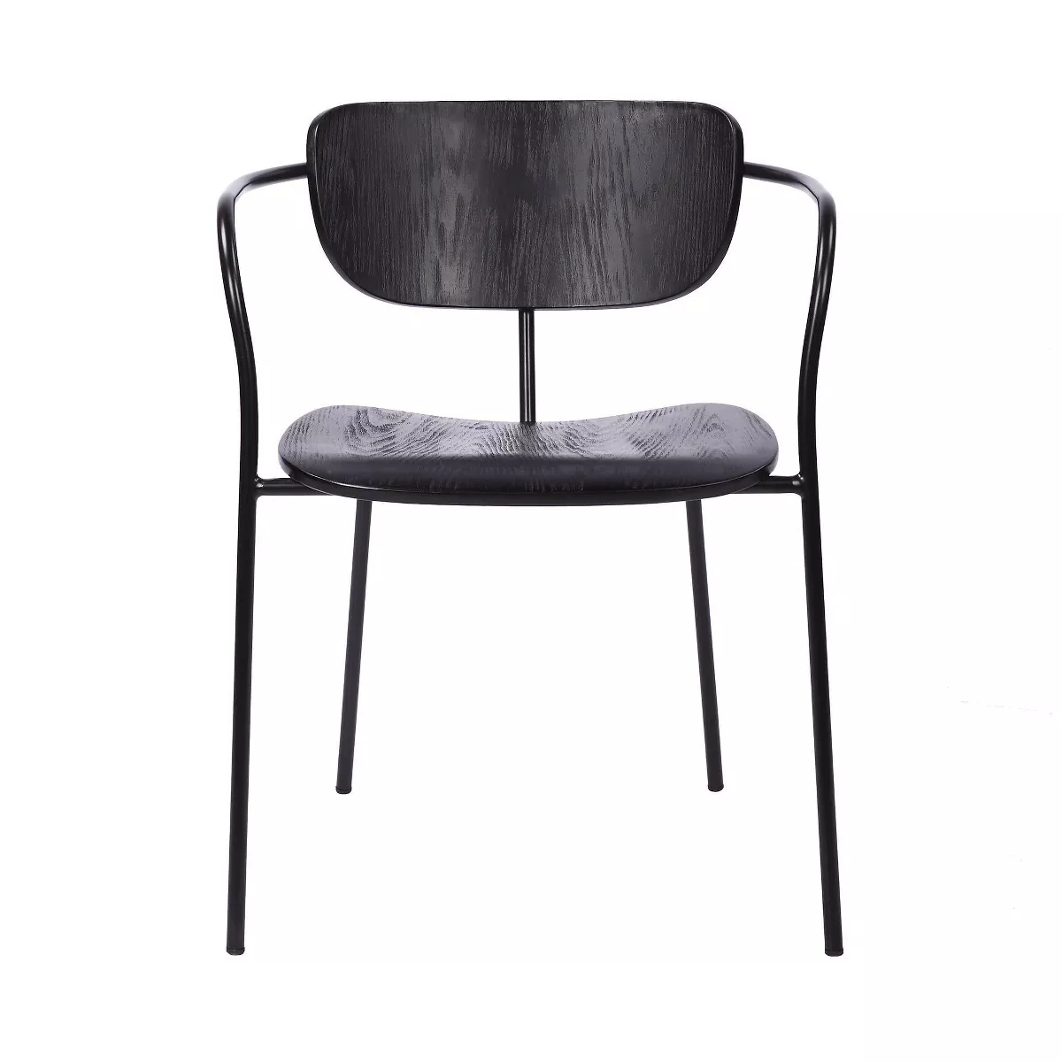 Set of 2 Gavin Steel Side Chair Black - Armen Living