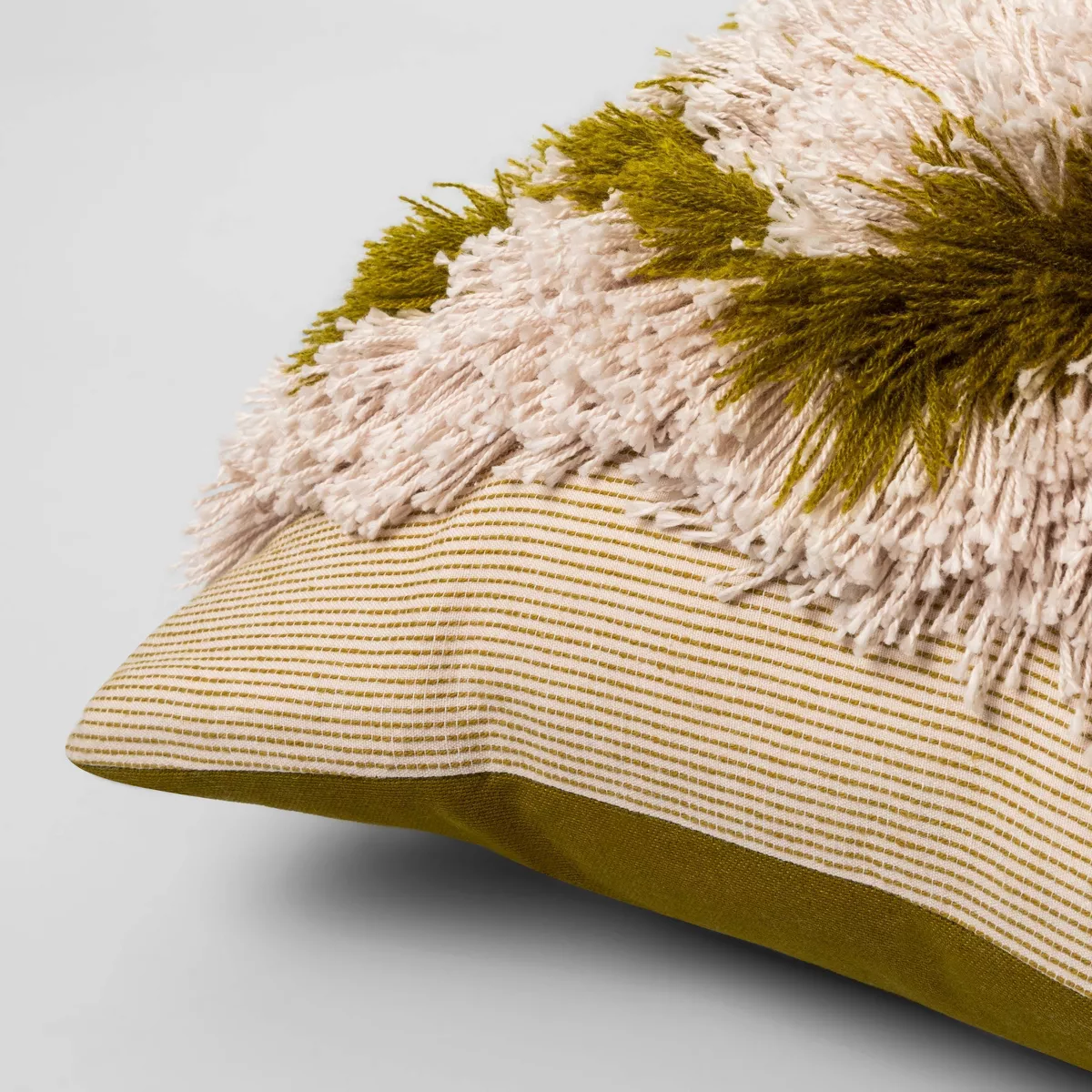 Oversize Moss Tufted Stripe Lumbar Pillow Green - Opalhouse™