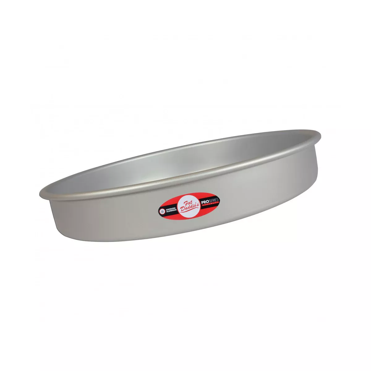 Fat Daddio's PRD-122 Anodized Aluminum Round Cake Pan with Solid Bottom, 12 x 2"