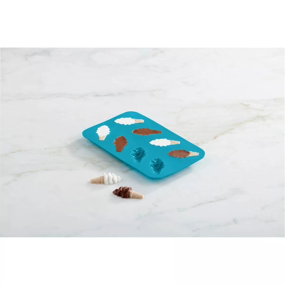 Trudeau 2pk Ice Cream Cone Choclate Molds Tropical Blue