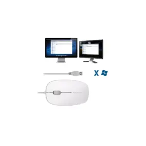 Macally Wired USB-A Optical Mouse With Smooth Soft Keys and Scroll Wheel