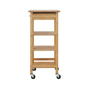 Oceanstar Bamboo Kitchen Trolley