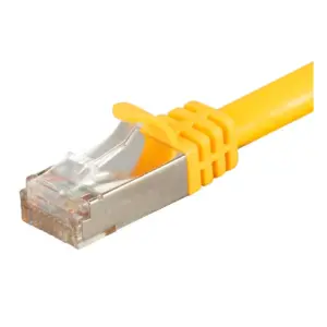 Monoprice Cat7 Ethernet Network Patch Cable - 15 feet - Yellow | 26AWG, Shielded, (S/FTP) - Entegrade Series