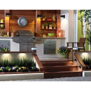 John Timberland Modern Outdoor Wall Light Fixture LED Black 5
