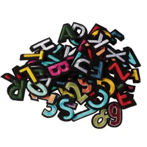 Iron On Patches, 4 Sets of 26 Patch Letters (1.4 x 1 in, 104 Pieces)