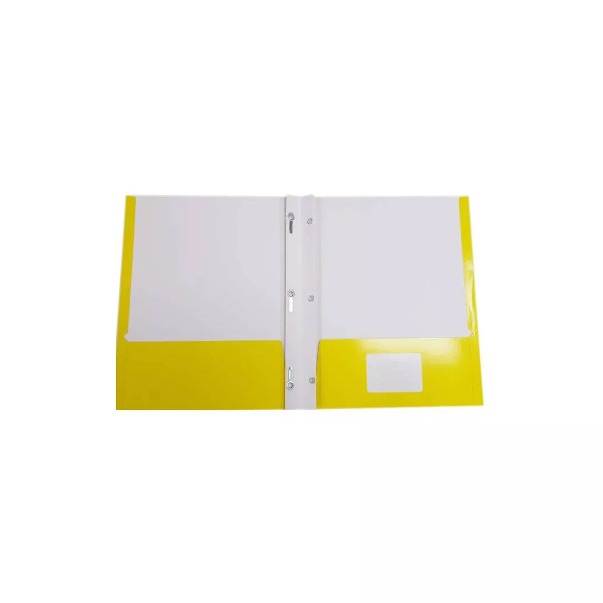 2 Pocket Paper Folder with Prongs Yellow - Pallex