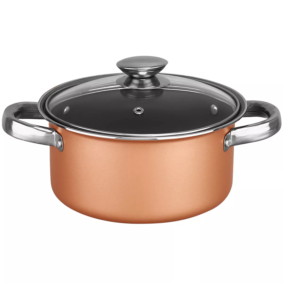 Brentwood 9 Piece Non Stick Cookware Set in Copper