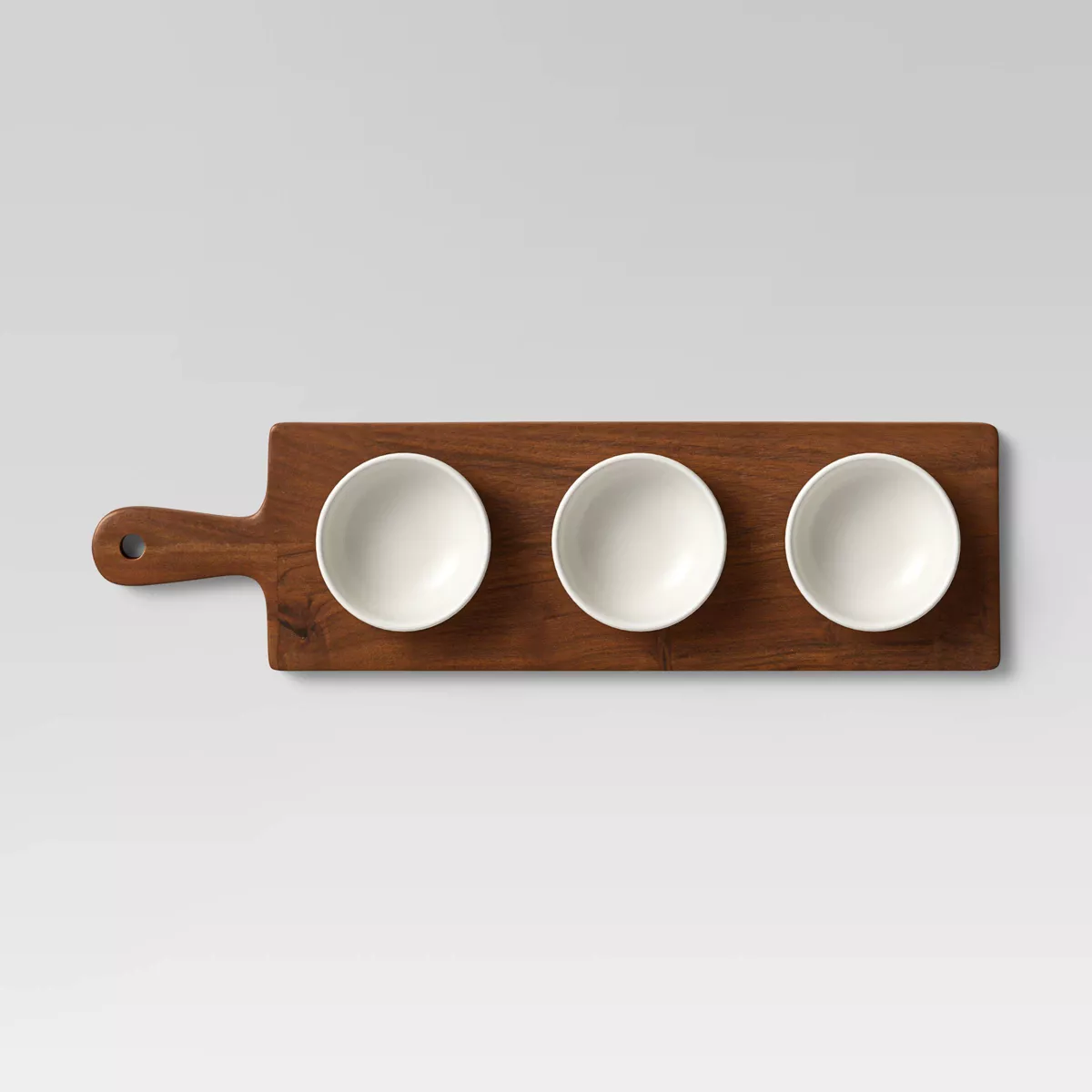 4pc Wood Cutting Board and Ceramic Bowl Set - Threshold™