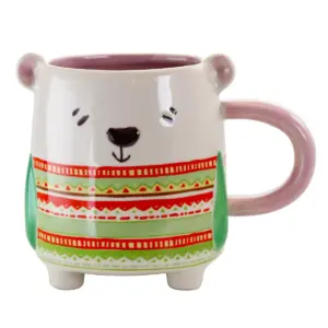 Gibson Home Buddies 4 Piece 18.4 Ounce Stoneware Figural Mug Set