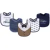 Little Treasure Baby Boy Cotton Bibs 5pk, Handsome Fella, One Size