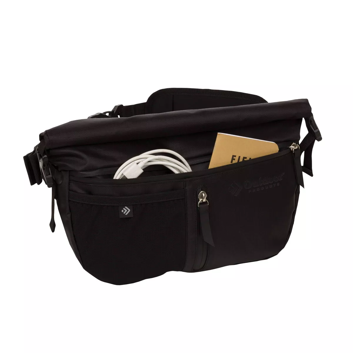Outdoor Products Zion Roll Top Sling Waist Sling Pack - Black