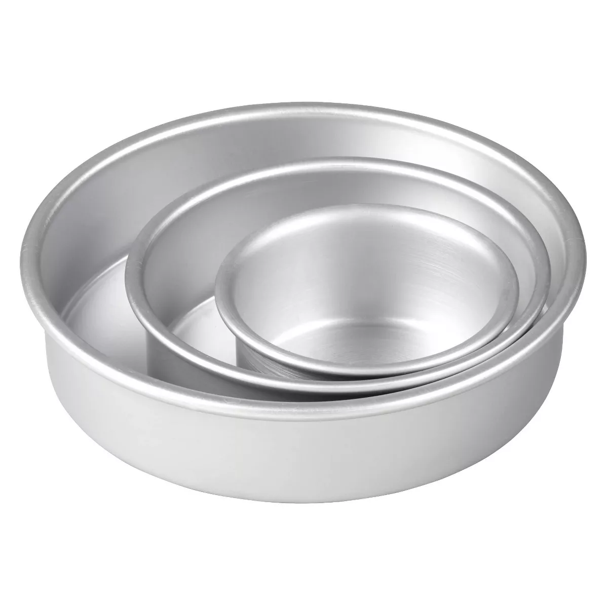 Wilton 3pc Performance Pans Aluminum Round Cake Pans 8