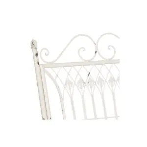 Leah 4pc Cast Iron Patio Chat Set - Antique/White - Safavieh