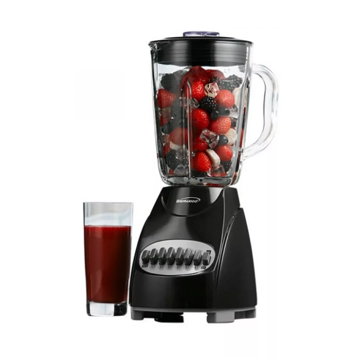Brentwood 12 Speed Blender Glass Jar - Black