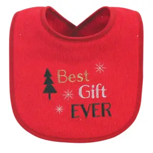 Hudson Baby Infant Girl Cotton Terry Drooler Bibs with Fiber Filling 10pk, Holiday Girl I Am One, One Size