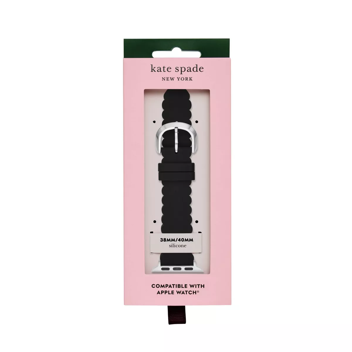 Kate Spade New York Black Scallop Silicone 38/40mm Band for Apple Watch