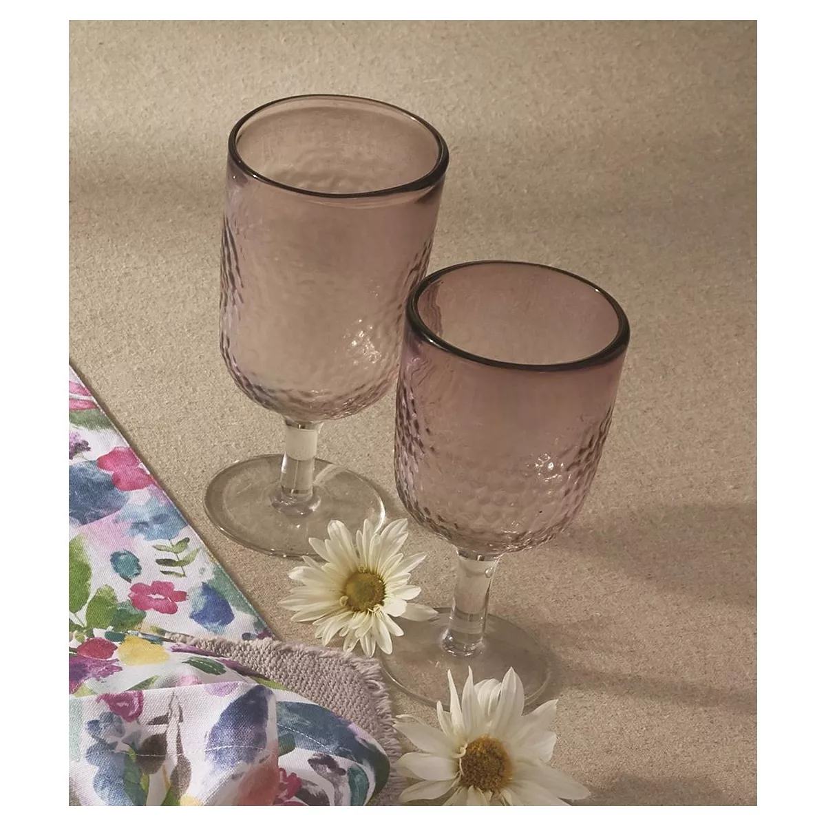 Split P Hammered Goblet Set - Orchid