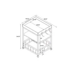 Austin Kitchen Cart Metal/Wood - Linon