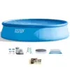 Intex 18ft x 48in Inflatable Easy Set Pool w/ Ladder, Pump, & Winterizing Kit