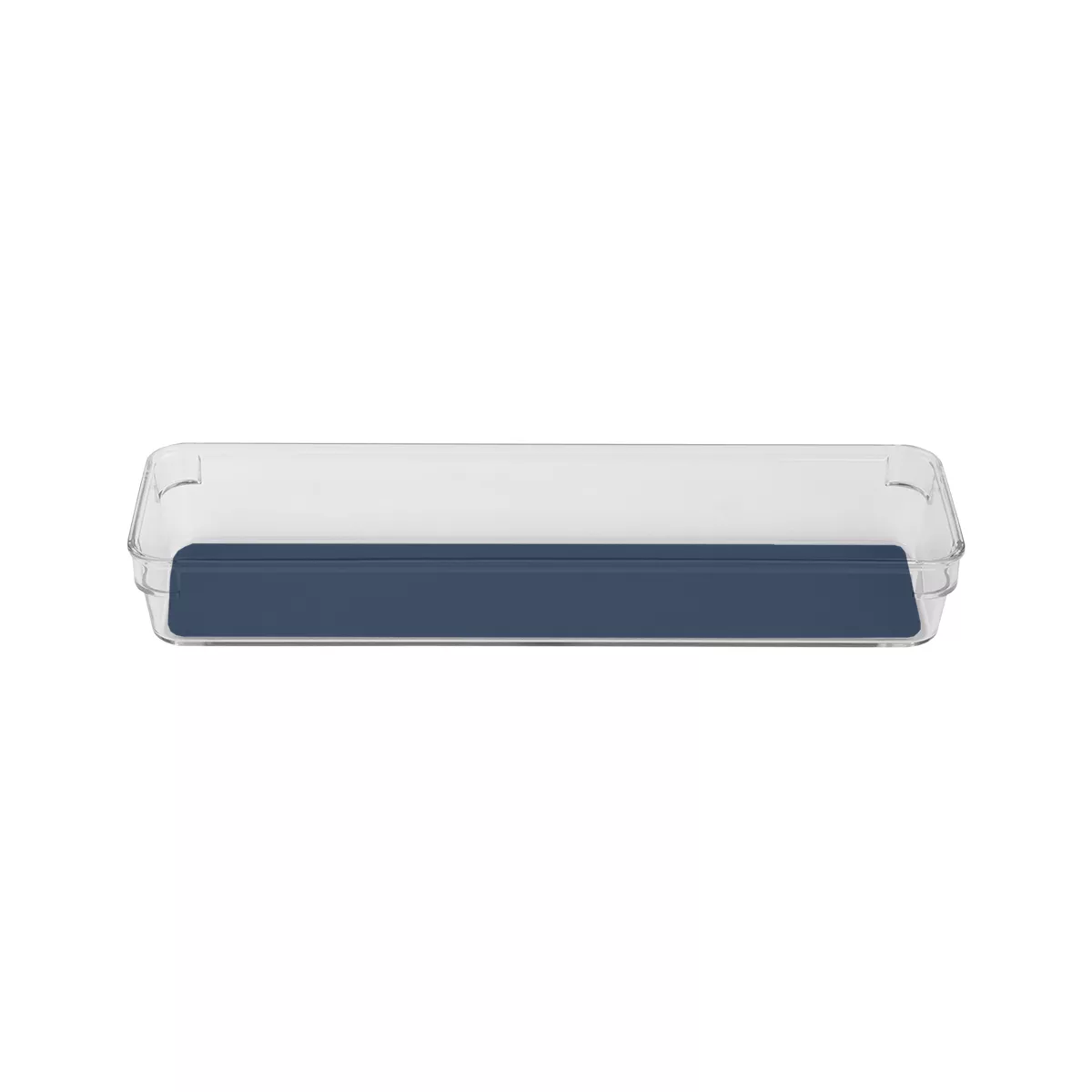 Michael Graves Design 12.75" x 3.75" Drawer Organizer with Indigo Rubber Lining