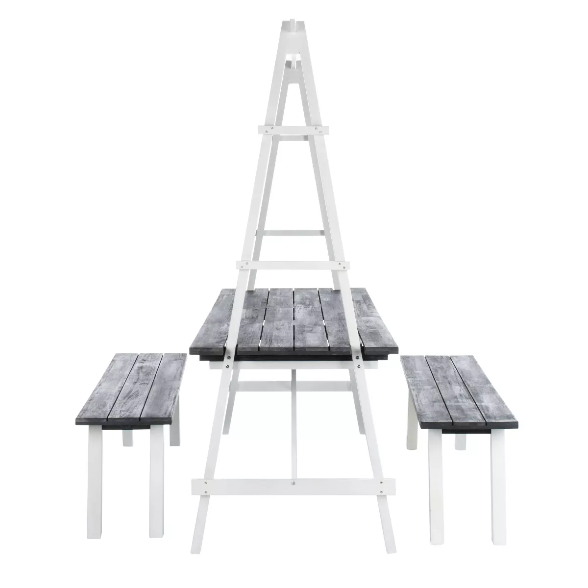 Willamy 3pc Dining Set - Ash Gray/White - Safavieh