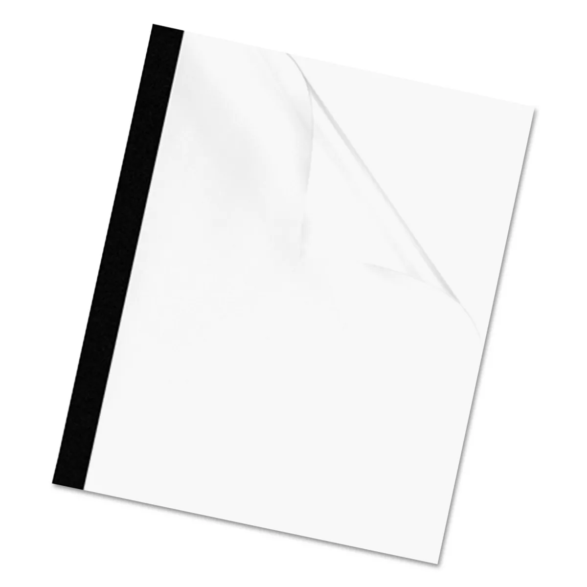 Fellowes Thermal Binding System Covers 180-Sheet Cap 11 x 8 1/2 Clear/Black 10/Pack 5256801