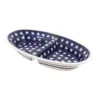 Blue Rose Polish Pottery Stars & Stripes Divided Dish