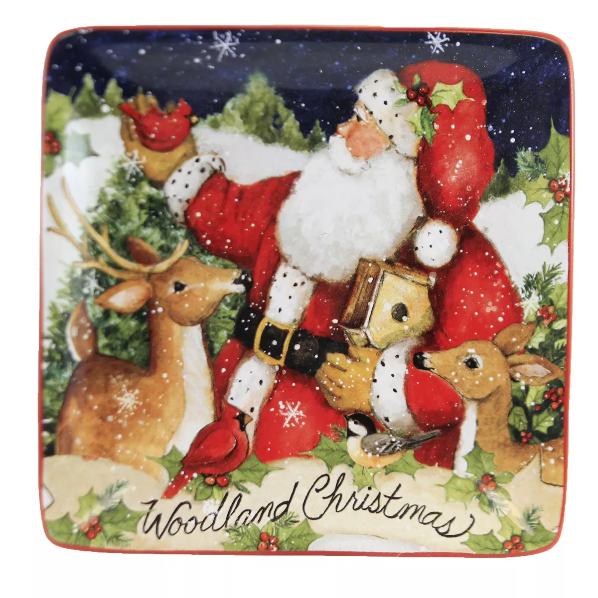 Tabletop 6.0" Magic Christmas Santa Canape Plates Holiday Certified International - Dining Plates