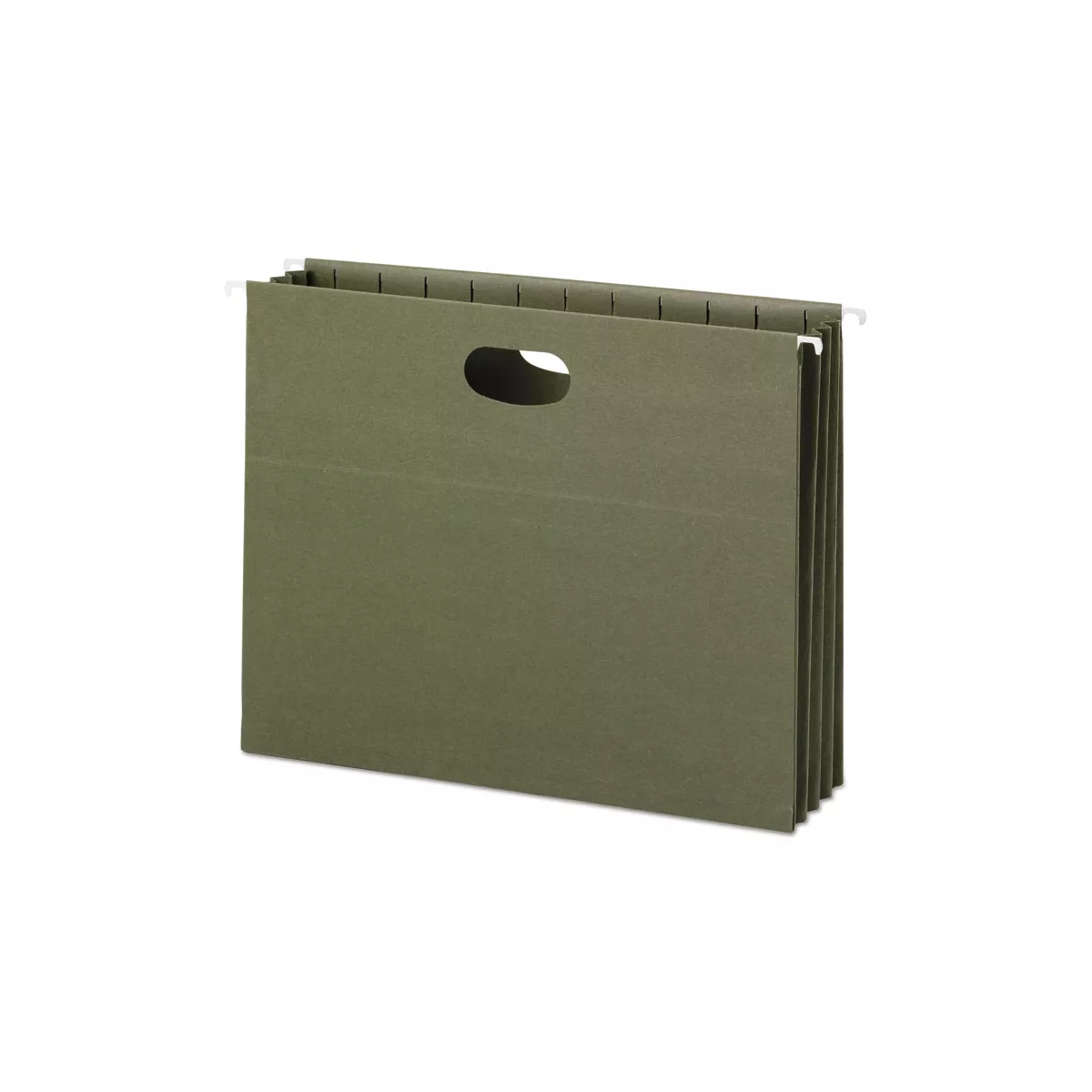 Smead 100% Recycled Hanging Pockets with Full-Height Gusset Letter Green 10/Box 64226