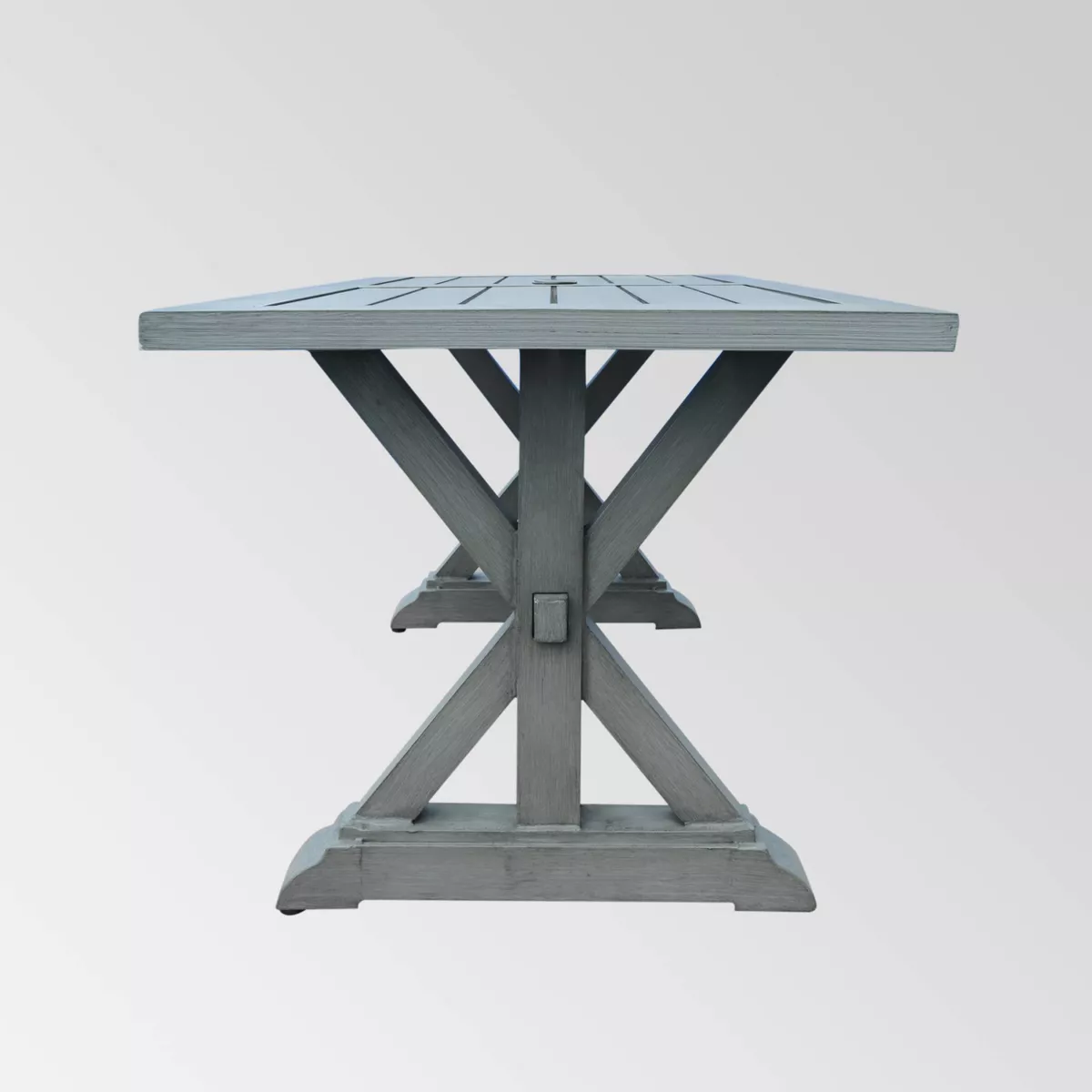 Lamphere Rectangle Aluminum Modern Dining Table Dark Gray - Christopher Knight Home