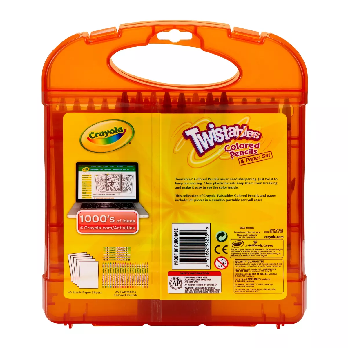 Crayola Twistables 65pc Colored Pencils & Paper Set