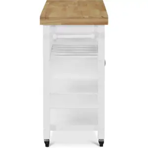 Denver Kitchen Cart White - ClickDecor