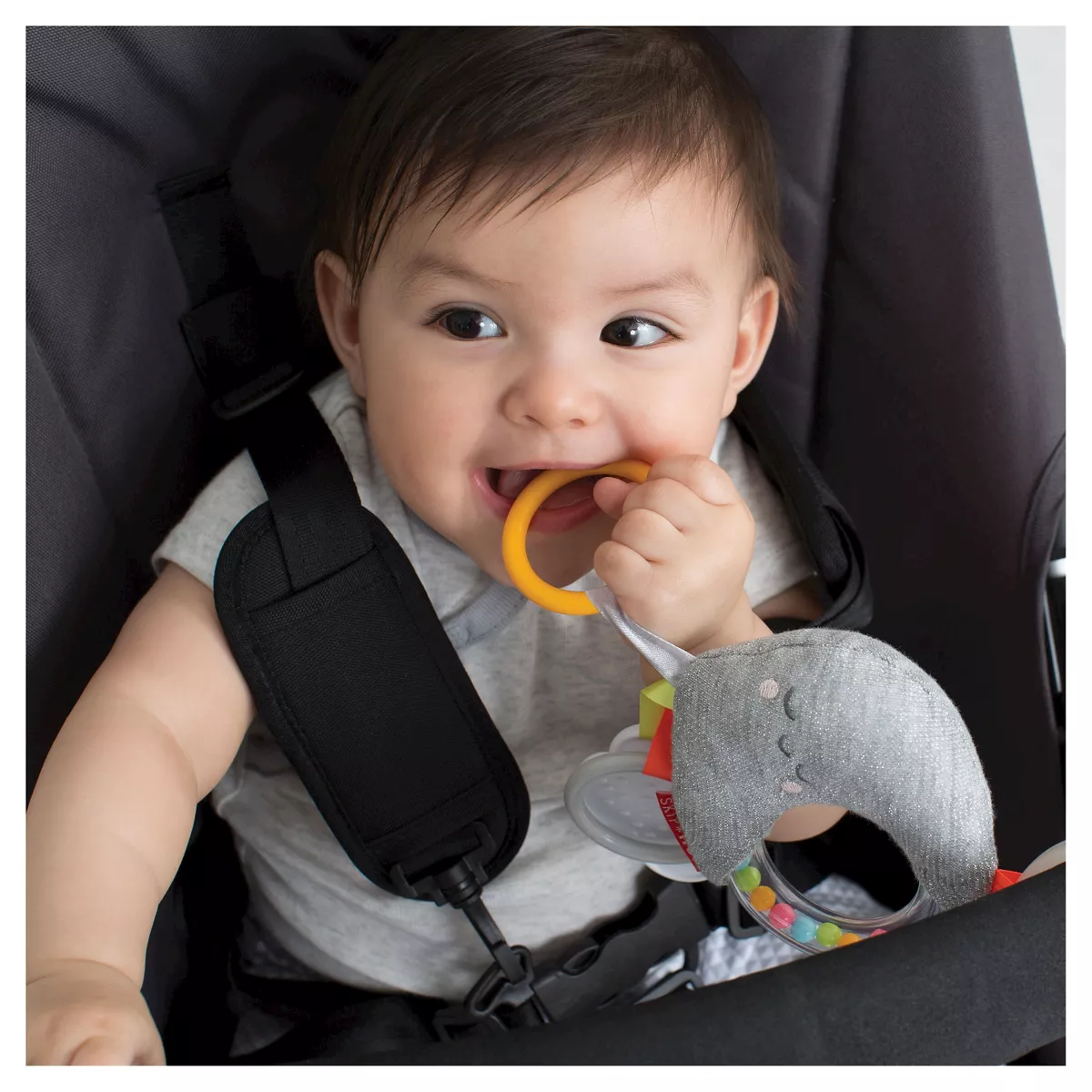 Skip Hop Silver Lining Cloud Rattle Moon Stroller Baby Toy