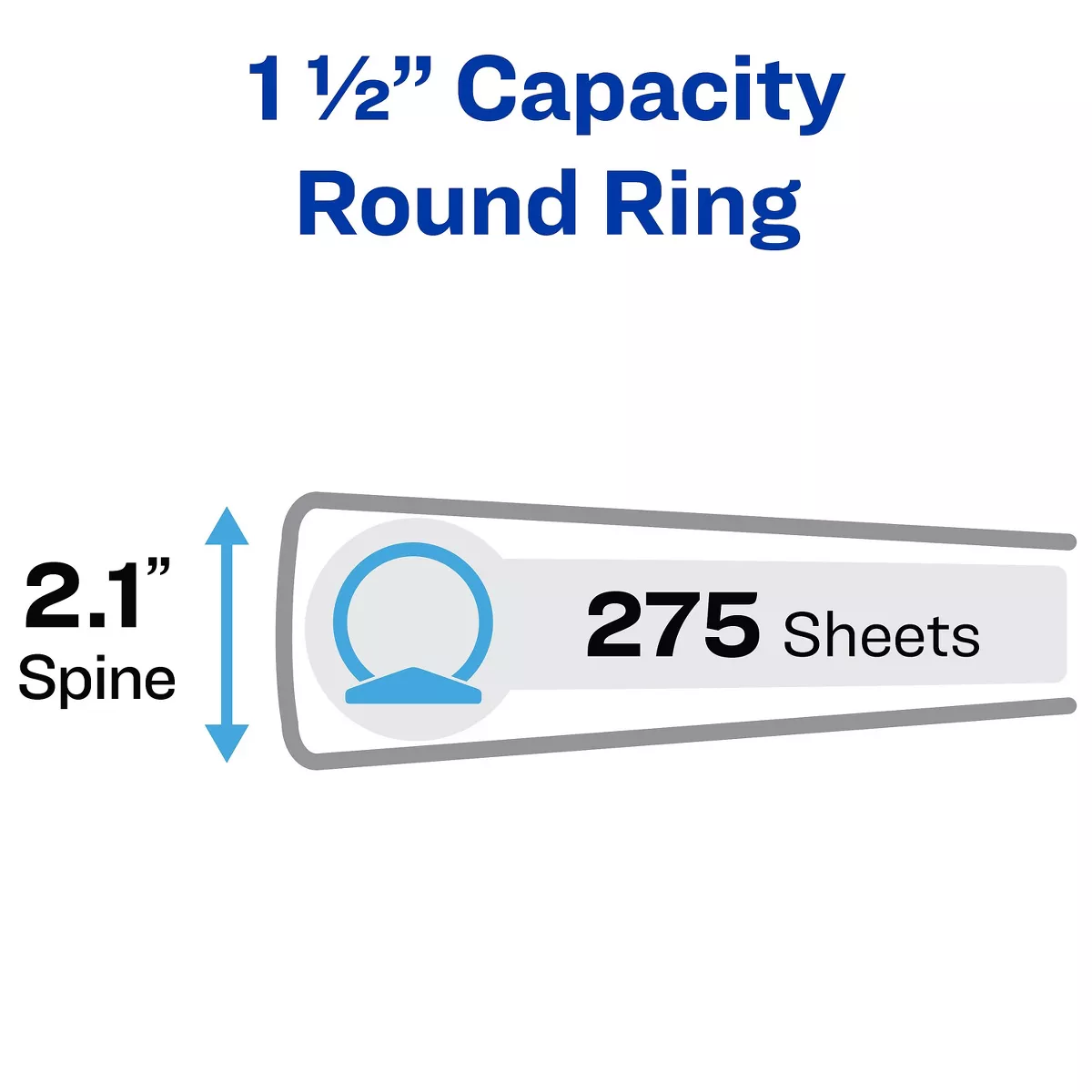 Avery Economy 1.5 3-Ring View Binder, White 5726-CT