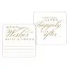20ct Best Wishes for the Bride and Groom Paper Coasters